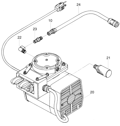 Profinish Compressor Assembly Diagram and Parts List for TS-TSR-TSP  Titan Paint Sprayer