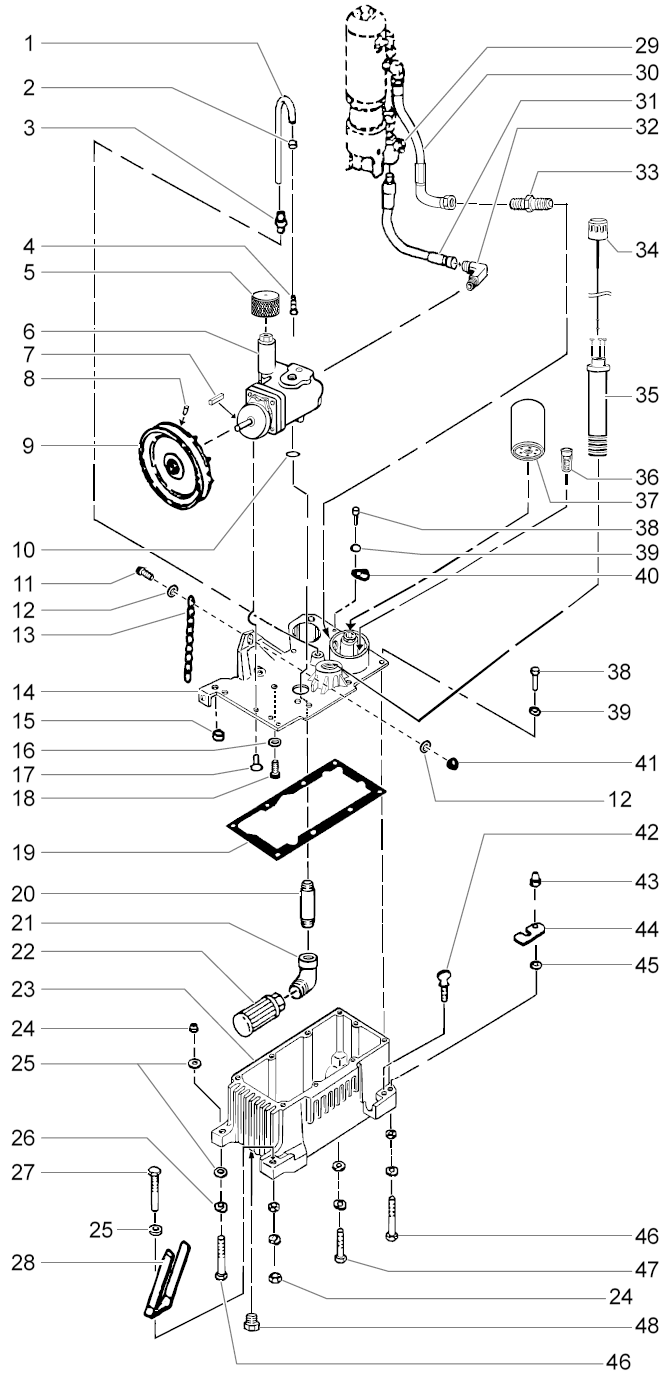 Powrliner 4000 Hydraulic System Diagram and Parts List for 4000  Titan Paint Sprayer