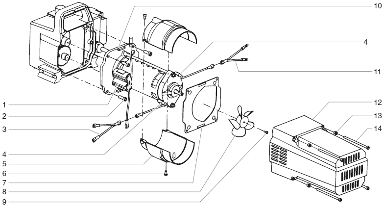 640i Motor Assembly Diagram and Parts List for 640I  Titan Paint Sprayer