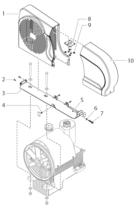 Powrtwin 6900 Plus Di Belt Guard Assembly Diagram and Parts List for 6900 Plus DI Titan Paint Sprayer