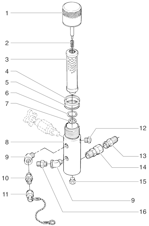 Powrliner 4900 Filter Assembly Diagram and Parts List for 4900  Titan Paint Sprayer
