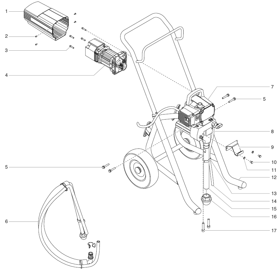 Epx2355 Main Assembly Diagram and Parts List for EPX2355  Titan Paint Sprayer