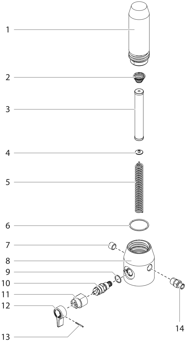 Impact 1040 Filter Assembly (P/N 805-269a) Diagram and Parts List for 1040  Titan Paint Sprayer