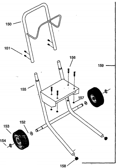 Elite G40 Frame Diagram and Parts List for ELITE-G40  Titan Paint Sprayer