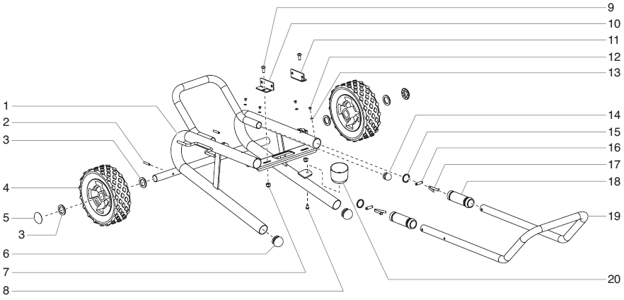Epx2355 Advantage Low Boy Cart Assembly Diagram and Parts List for EPX2355 Advantage Series Titan Paint Sprayer