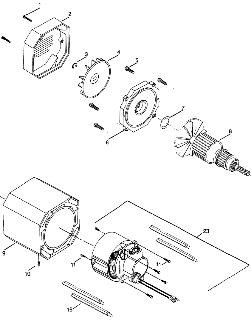 Elite E15 Unitec Motor Complete Diagram and Parts List for ELITE-E15  Titan Paint Sprayer