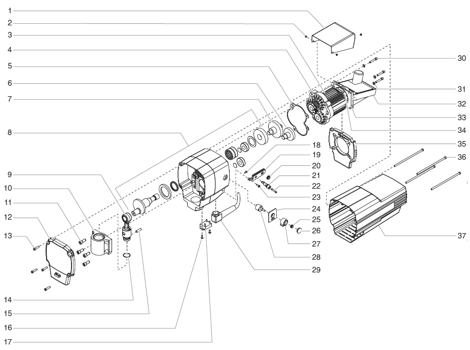 Epx2455 Drive Assembly Diagram and Parts List for EPX2455  Titan Paint Sprayer
