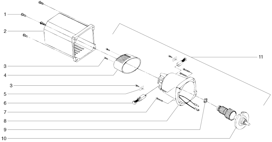 440xc Motor Assembly Diagram and Parts List for 440XC  Titan Paint Sprayer