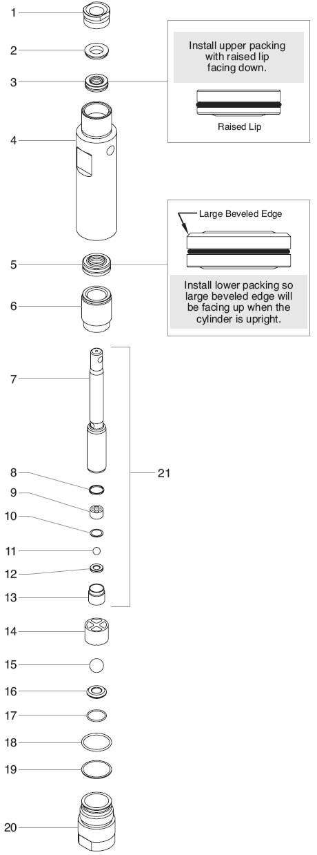 Epx2555 Advantage Series Fluid Section Assembly Diagram and Parts List for EPX2555 Advantage Series Titan Paint Sprayer