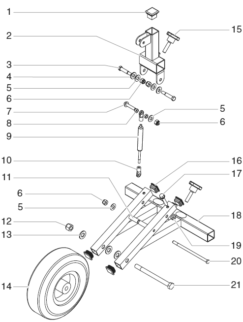 Lcx 130 Floating Gun Mount (P/N 0509942) Diagram and Parts List for LCX130  Titan Paint Sprayer