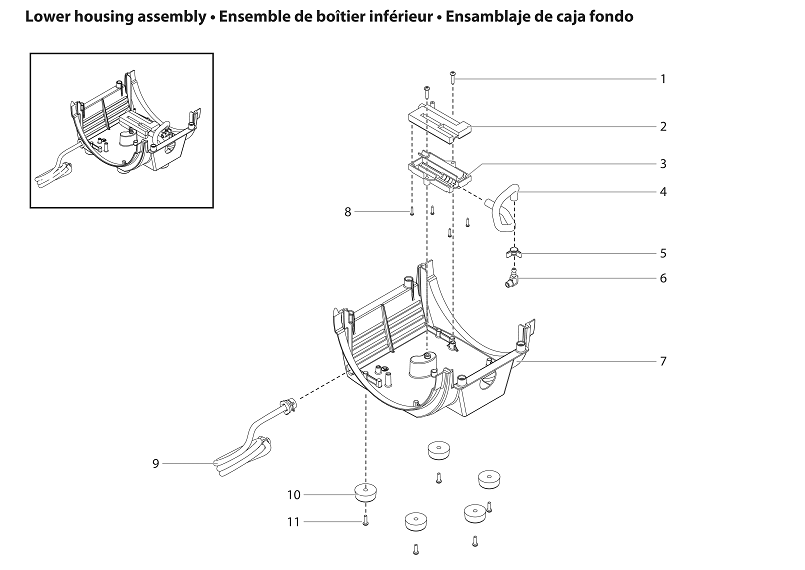 Capspray 115 Lower Housing Assembly Diagram and Parts List for CAPSPRAY-115HVLP  Titan Paint Sprayer