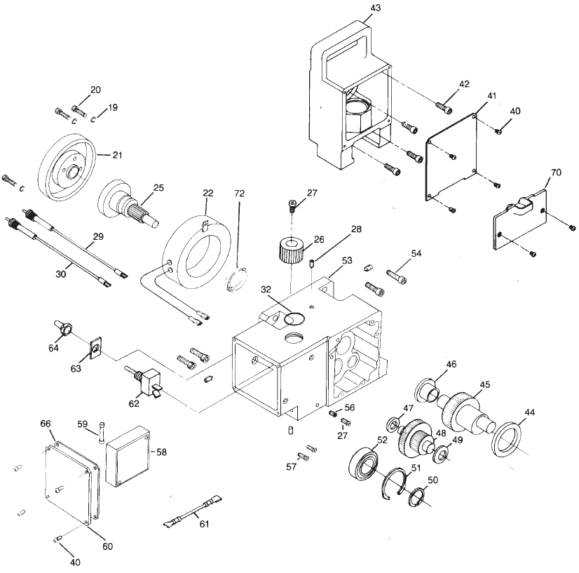 Powrliner 3100 Gear Box Assembly Diagram and Parts List for 3100  Titan Paint Sprayer