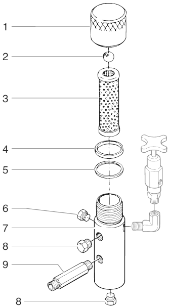Powrtwin 4900gh Filter Assembly Diagram and Parts List for 4900GH  Titan Paint Sprayer