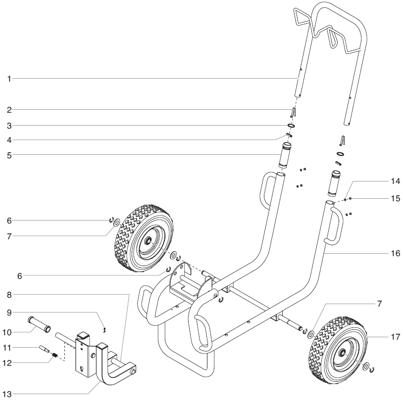 Powrtex 6900sf / 12000sv Cart Assembly Diagram and Parts List for 6900SF-12000SV  Titan Paint Sprayer