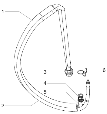 440ix Siphon/Return Assembly Diagram and Parts List for 440IX  Titan Paint Sprayer