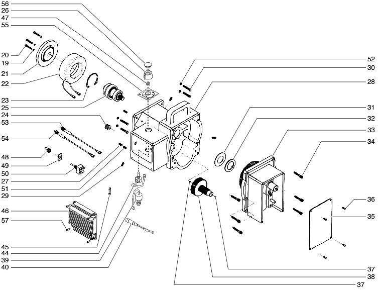 1200gxc Gear Box Assembly Diagram and Parts List for 1200GXC  Titan Paint Sprayer