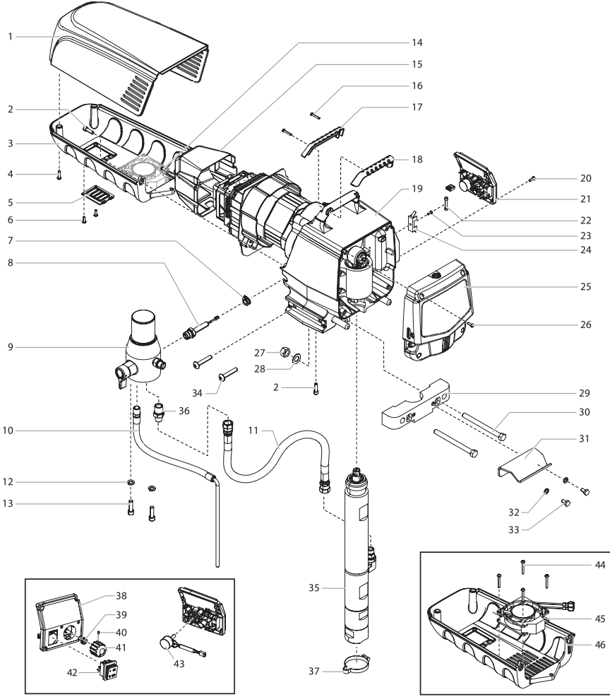 Impact 1040t Main Assembly Diagram and Parts List for 1040TS  Titan Paint Sprayer