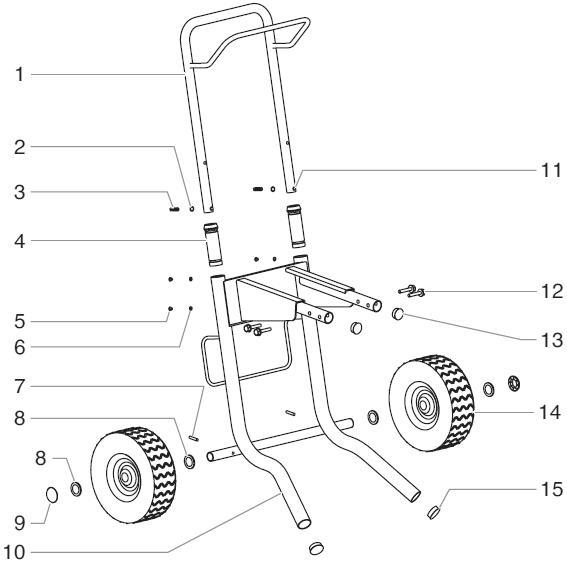 Rentspray Plus High Rider Assembly Diagram and Parts List for RENTSPRAY Plus Titan Paint Sprayer