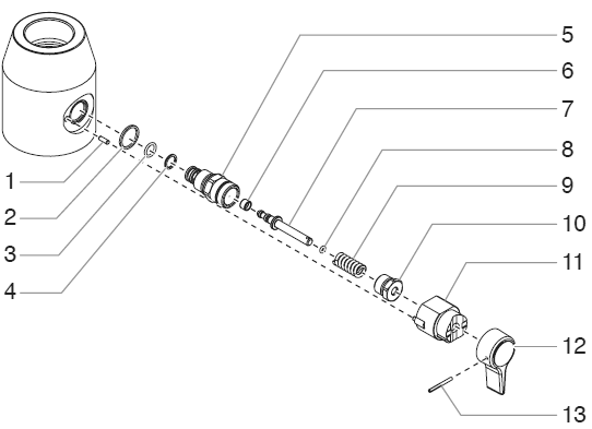 Rentspray 700 Prime/Spray Valve Assembly (P/N 800-915) Diagram and Parts List for RENTSPRAY700  Titan Paint Sprayer