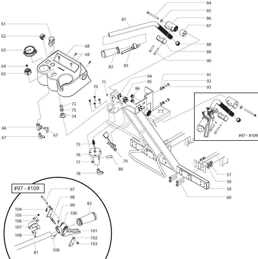 Powrliner 8955 Cart Assembly Ii Diagram and Parts List for 8955  Titan Paint Sprayer