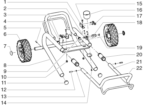 640i Low Rider Assembly (P/N 705-200) Diagram and Parts List for 640I  Titan Paint Sprayer