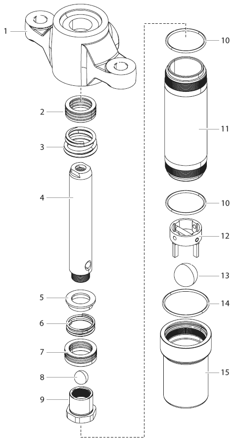 Powrcoat 940 Fluid Pump Assembly(185-551) Diagram and Parts List for 940  Titan Paint Sprayer