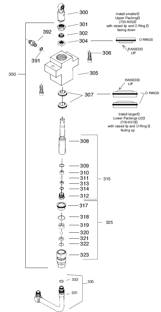 Epic 660hpx Fluid Section Diagram and Parts List for 660HPX  Titan Paint Sprayer