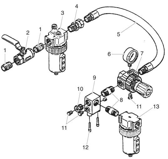 Admiral Air Assembly Diagram and Parts List for 928-835  Titan Paint Sprayer