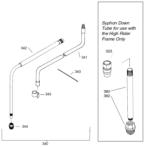 Epic 690hpg Syphon Assembly Diagram and Parts List for 690HPG  Titan Paint Sprayer