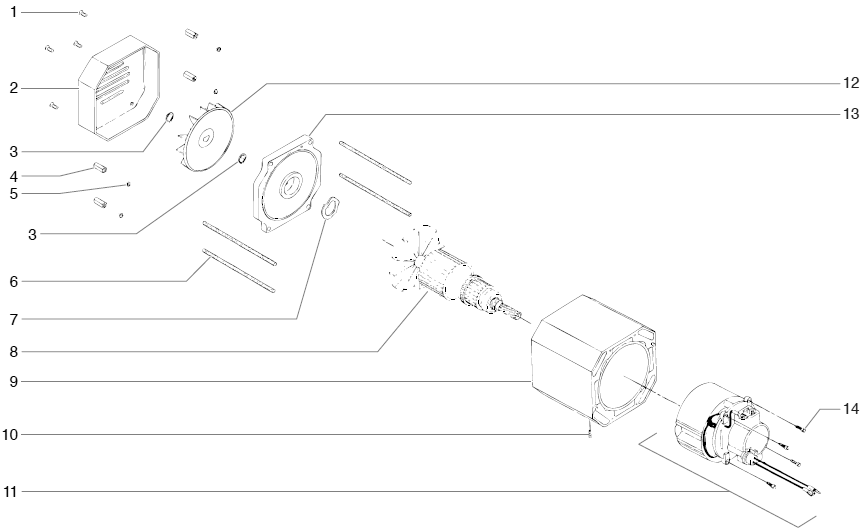 550xc Motor Assembly Diagram and Parts List for 550XC  Titan Paint Sprayer