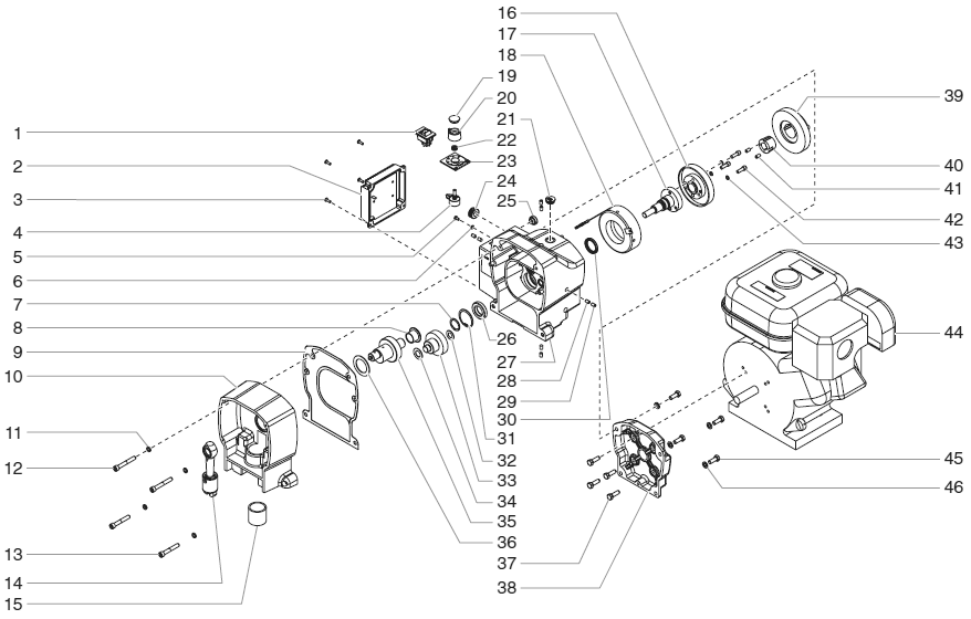Powrliner 2800 Drive Assembly Diagram and Parts List for 2800  Titan Paint Sprayer