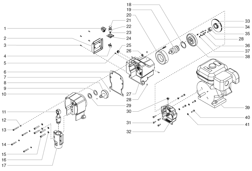 Lcx 130 Drive Assembly Diagram and Parts List for LCX130  Titan Paint Sprayer
