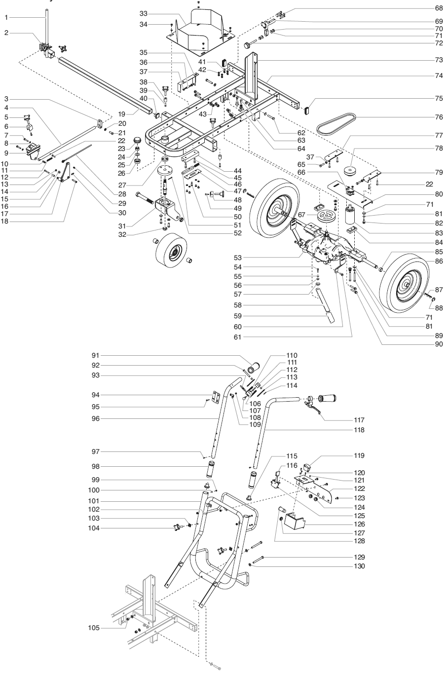 Powrliner 6900xlt Sp Cart Assembly (P/N 779-565) Diagram and Parts List for 6900XLT POWRLINER Titan Paint Sprayer