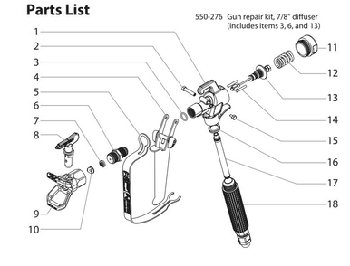 Diagram Diagram and Parts List for S-7  Titan Sprayer