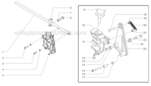 Gun Holder Assembly Diagram and Parts List for PL550  Titan Paint Sprayer