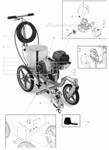 Main Assembly Diagram and Parts List for PL850  Titan Paint Sprayer