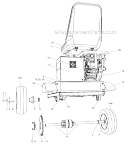 Control Housing Diagram and Parts List for SPEEFLO PowrDriver Titan Paint Sprayer