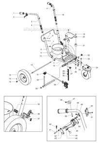 Part Location Diagram of 759-188 Titan Gun Post Assembly