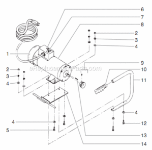 Siphon Hose Assembly Diagram and Parts List for 6950 0290010 Titan Paint Sprayer