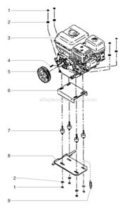Gas Convertor Kit Diagram and Parts List for 8950 0290011 Titan Paint Sprayer