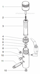 Part Location Diagram of 930-005 Titan Filter Element, 5 Mesh, W/Ball