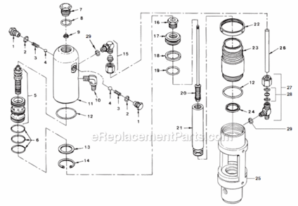 Hydraulic Motor Diagram and Parts List for 4950 0290019 Titan Paint Sprayer