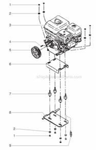 Gas Convertokit Diagram and Parts List for 4950 0290019 Titan Paint Sprayer