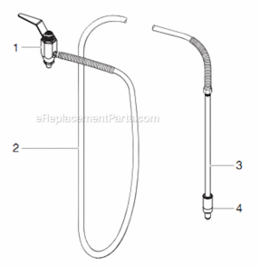 Bleed Hose Assembly W/Valve Diagram and Parts List for 4950 0290019 Titan Paint Sprayer