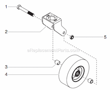 Wheel Assembly Diagram and Parts List for 4950 0290019 Titan Paint Sprayer