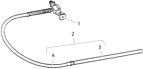 Hydra M2000 Bleed Line Assembly With Valve Diagram and Parts List for HYDRA-M2000  Titan Paint Sprayer