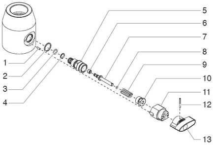 Linecrew 750 Prime/Spray Valve Assembly (P/N 0507690) Diagram and Parts List for 750  Titan Paint Sprayer