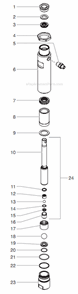 Part Location Diagram of 0509536 Titan Upper Seal Retainer