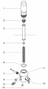 Filter Assembly Diagram and Parts List for GPX165 0509009 Titan Paint Sprayer