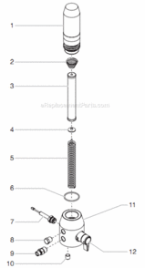 Filter Assembly Diagram and Parts List for GPX 0509039 Titan Paint Sprayer